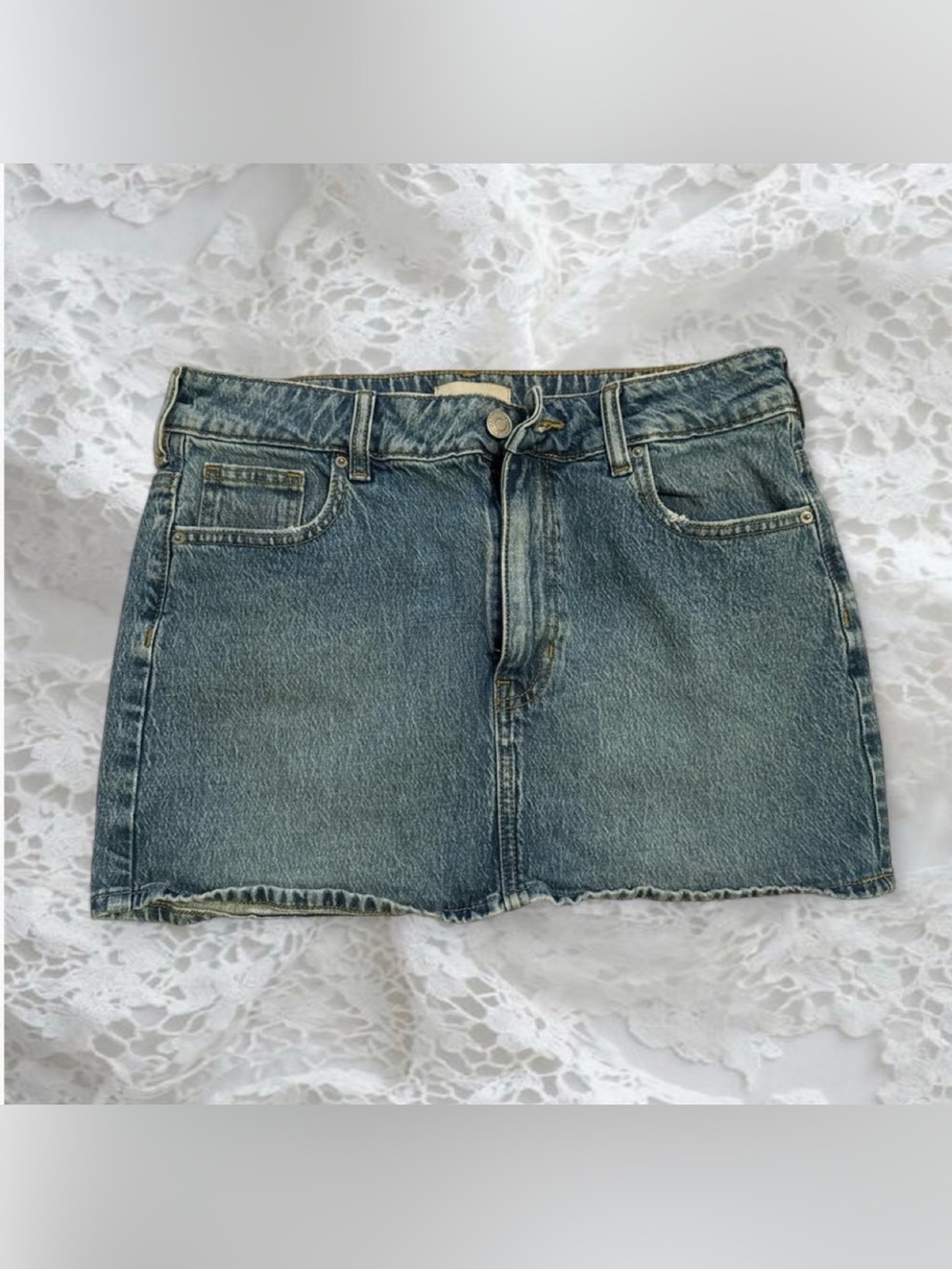 💙 Pacsun Bella Dark Indigo Mid Rise Denim Mini Skirt Size 27